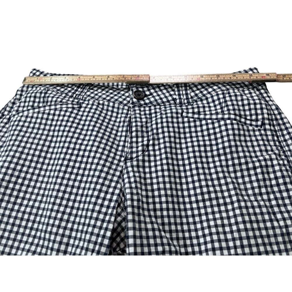 Lee Womens Natural Fit Gingham Shorts Size M Cotton/Spandex Blue/White - Picture 6 of 11